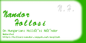 nandor hollosi business card